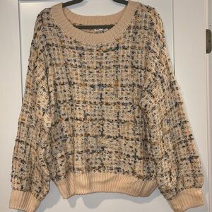 Blu Pepper Textured Knit Sweater